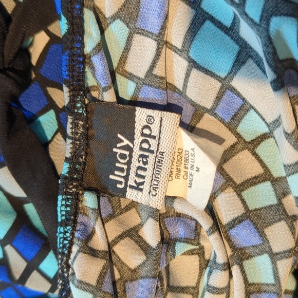 Judy Knapp Blue Color Block Short Casual Dress - Picture 5 of 5